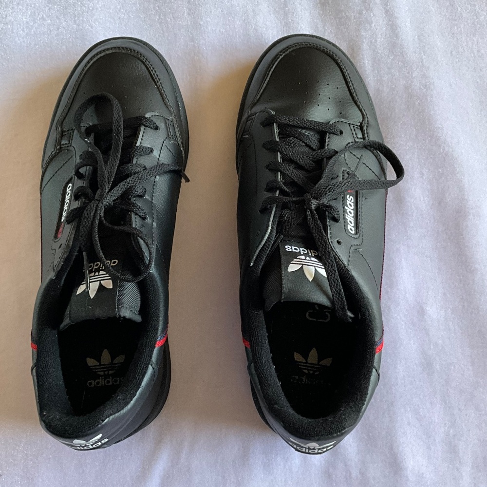 Mens Adidas Black Leather shoes size 6 - Picture 3 of 8